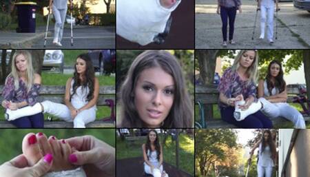 Lia Term SLWC A Nice Crutch and Casted Foot Rub (in HD 1920X1080)