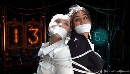 Bonnie & Scarlett in: Mmmpphing Woo-Sters Back in the Saddle: Beauties in Big Danger as Mad Scientist Reclaims the Resourceful Houdini-Bimbettes!