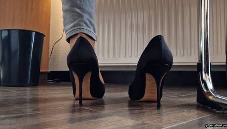 my dirty nylon feet after a long day at work HD mp4 1920x1080