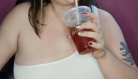 Eating fast food in my undies!