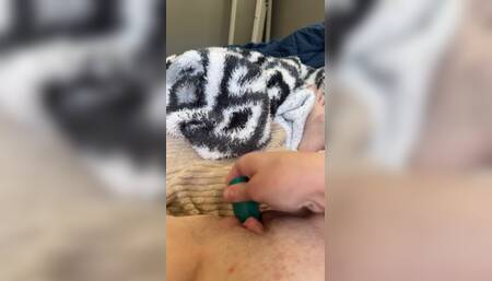 Young Female Using Vibrator to Masturbate