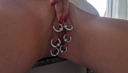 Pierced Pussy Rubbing