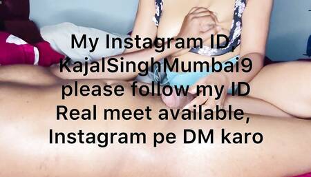 Stepsis Kajal Close to Orgams When Stepbrother Came and Checking His Phone with Hindi Audio
