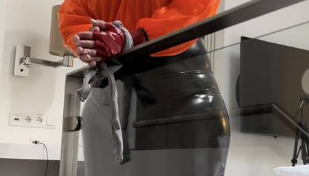 Misslatexangel fully bound in latex, gagged and blindfolded