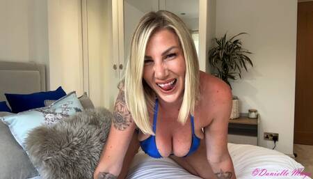 Shiny Blue Bikini Staring Competition