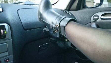 Leather boots femdom