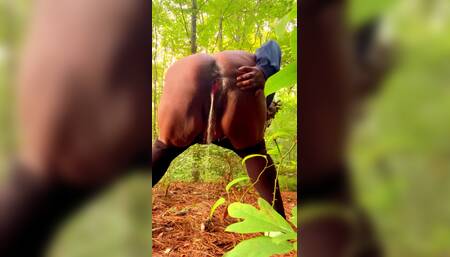 Taking a Pee Break in the Woods