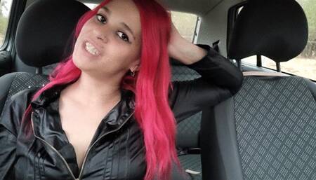 Inhaling a strong cigar with a lot of coughing in the car - Session 5 - LAST SESSION