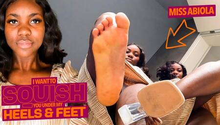 I will squish you under my heels and bare feet ( Giantess and Shrinking Fetish with Miss Abiola ) - FULL HD wmv