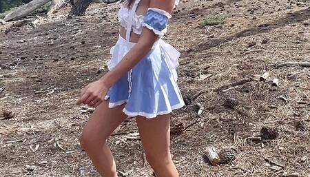 Alice in Wonderland Sucks My Cock and Gets Fucked in the Woods