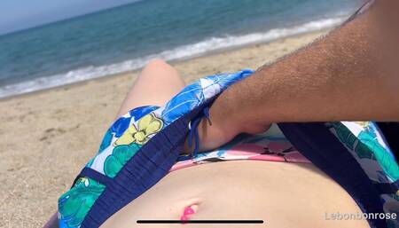 My Friend Masturbates Me on the Beach in Front of Everyone!