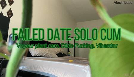 Voyeur Plant Cam MILF Dildo Fucking After Bad Date