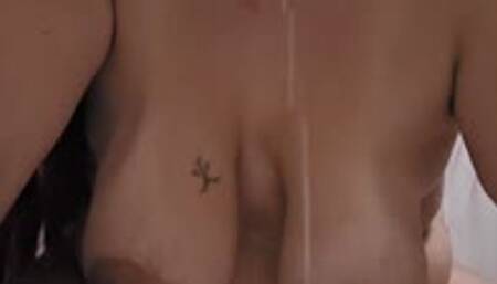 Sucking out milk and spitting it all over myself