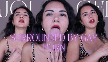 Surrounded by Gay Porn CEI JOI