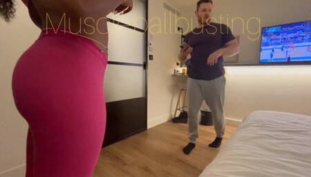 Black barbie hard socked ballbusting initiation angle2 002