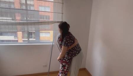 I fuck with my housekeeper while she does work