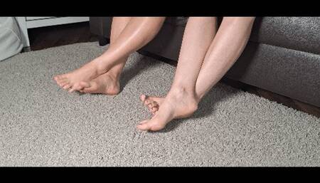 Rubbing feet crossed at the ankles FPA