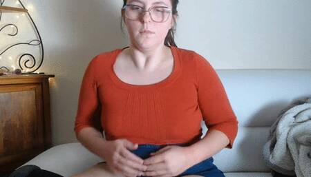 Jeanskirt JOI Farts with Cum Countdown