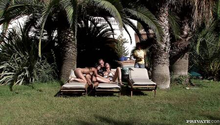 PRIVATE An Outdoor 4 Way with Blowjobs and DP