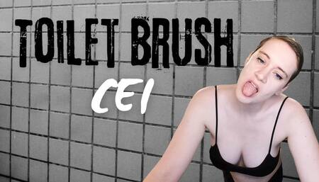 Toilet Brush CEI - Lick Your Cum Off Toilet Seat or Brush, CEI From Short Hair Domme