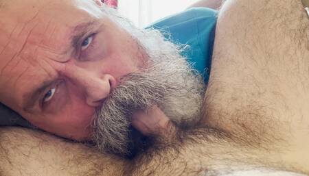 Moustache Grandpa Nurses on Hairy Cub Cock