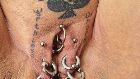 Extreme Pierced pussy bbw milf (facefucking, armpit licking, rimming, toilet, tattooed, anal, a2m) - pt1