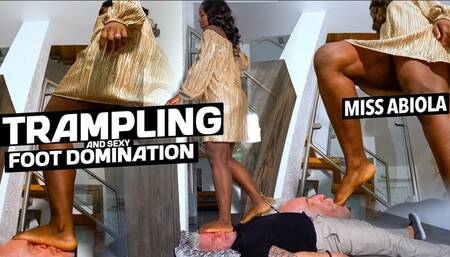 Today I'm going to trample on my white foot rat ( Trampling Session with Miss Abiola ) - 640p wmv