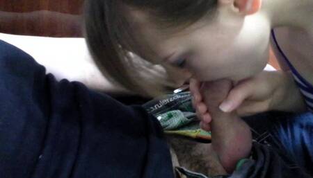 Sex while reading with a hot brunette