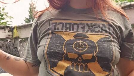 Stripping and masturbating in the rain, watch me cum when the sun comes out!