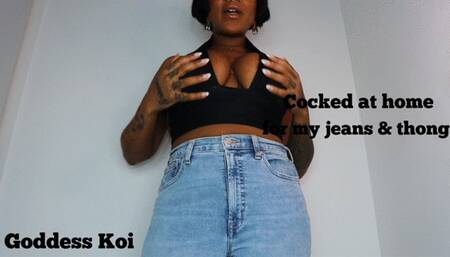 Cocked at home for jeans