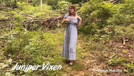 Juniper Vixen 37 Minute Outdoor Nude Play & Hot Tub Tease & Cabin Striptease