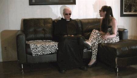 Sophie kissing the priest (HD)