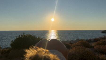 Amazing analsex  and deepblowjob at sunset on the beach