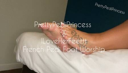 ILoveHerFeettt Worships My Meaty Feet With French Tip Pedi