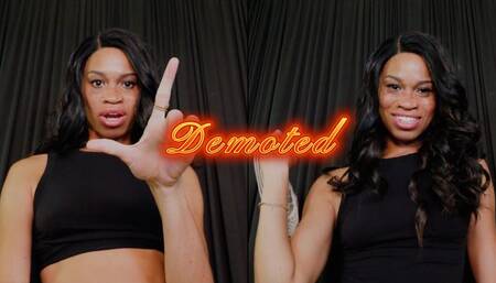 Demoted- Ebony Femdom Goddess Rosie Reed Panty Sniffing Cuckold Humiliation Beta Loser Toilet Boy- standard definition