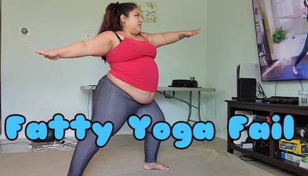 Fatty Fails at Beginner Yoga Lesson - Devi Thikk