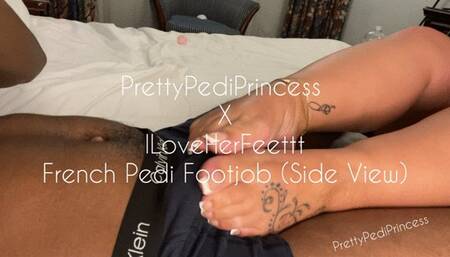 I Give ILoveHerFeett A FJ With My Pretty Long French Pedi (Side View )