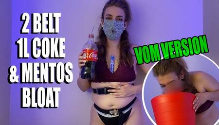 2 Belt 1L Coke & Mentos Belly Bloat PUKE VERSION