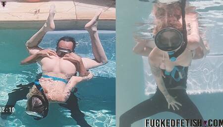 Eat pussy pool underwater apnea naked orgasm skinny porn star