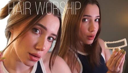 Brushing my silk hairs while you worship it