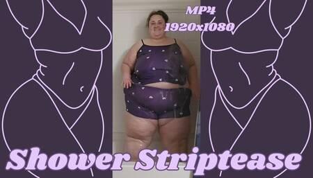 SSBBW Rachel Strips Naked in the Shower MP4 1920x1080
