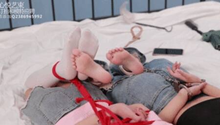 xy170-Two Chinese girls are tied up and tickled at the same time