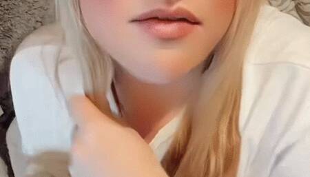 Glasses, tight tshirt tease vaping