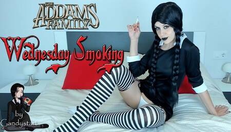 Wednesday Addams smoking Cosplay