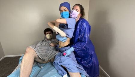 HORNY MEDICAL DOCTOR AND NURSE JACKOFF PATIENT