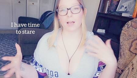 Your Friend Talks About Her Recent Grocery Trip, But You Can't Stop Staring at Her Tits