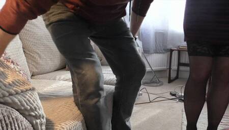 Erotic OTK Spanking in Stockings