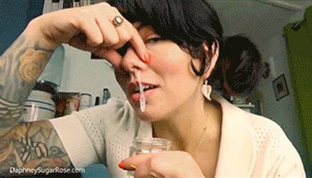 * 854x480p * Snot & Saliva Collected With Sneezes ,Pt 1 -Mov