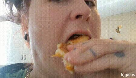 Fat Gainer Ate Herself Sick and Gagging