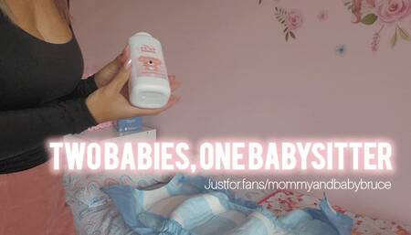 Two Diaper Boys and One Babysitter